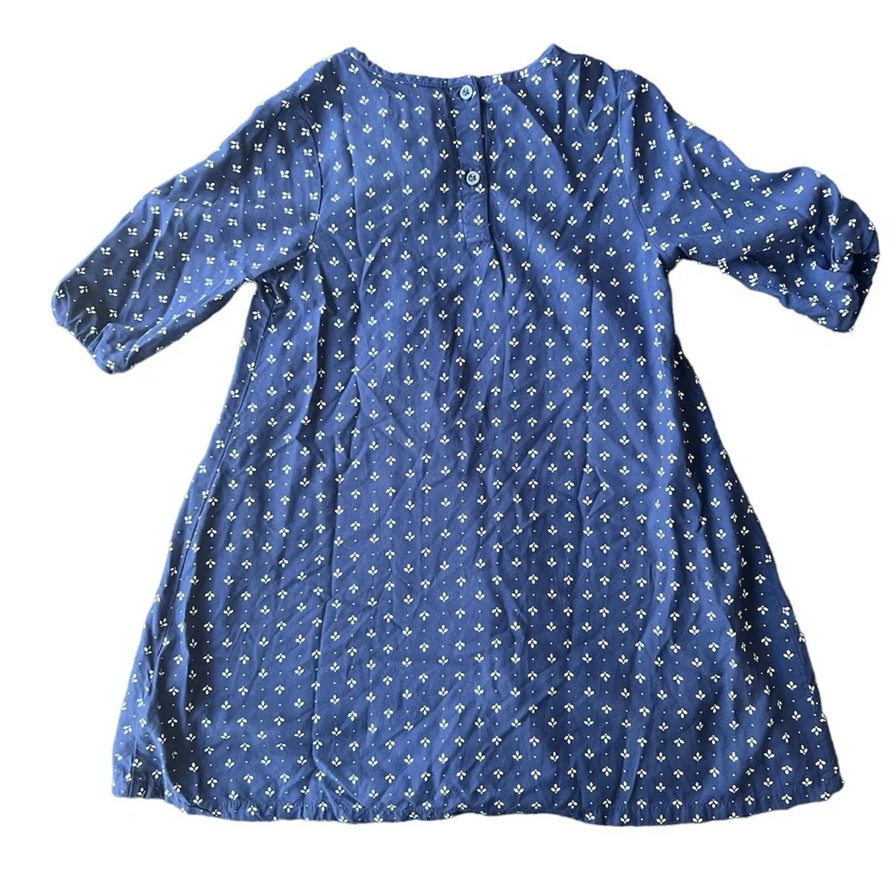 Old Navy Girls Blue 3/4 Sleeve Dress | 5T